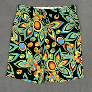 Loudmouth Shorts Mens 36 Black Green Geometric Abstract Golf Bermuda EUC - Picture 1 of 10