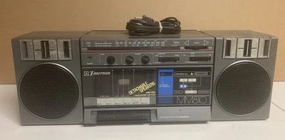 Altavoces desmontables Emerson AM/FM Cassette Boombox MM810 - ¡Probados funciona muy bien! Foto 1 de 4