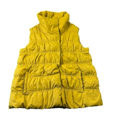 Chaleco acolchado para mujer Eileen Fisher chaqueta cuello alto pluma de pato talla pequeña Foto 1 de 4