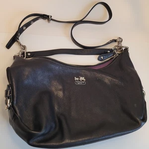 Coach Madison Hailey schwarz Leder Hobo Bag Handtasche Anhänger F0982-14304 Beschreibung! - Bild 1 von 22