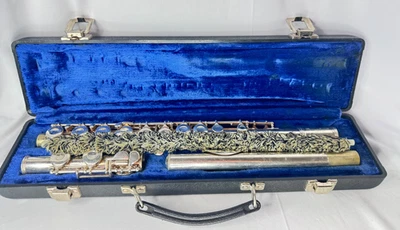  Flauta Communhardt Modelo M-1 Con Estuche en Buen Estado con Limpiador Foto 1 de 4