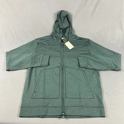 Peter Millar Golf Hoodie Jacket Crown Sport Full Zip Medium Green NWT MSRP $165 - Image 1 of 4