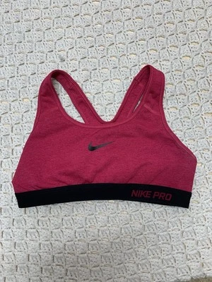 Sujetador Nike Pro Dri-Fit espalda deportiva para mujer talla S rosa negro 589420 gimnasio para correr Foto 1 de 4