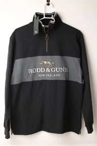 Rodd & Gunn Mens XL Longsleeve Onyx Rugby Style Polo Top Quarter Zip - Picture 1 of 15