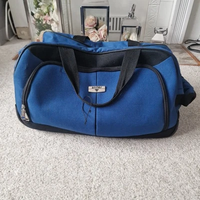 Antler Soft Shell Rolling Duffle Bag 2 Wheels Blue W/ Extendable Handle - Image 1 of 4