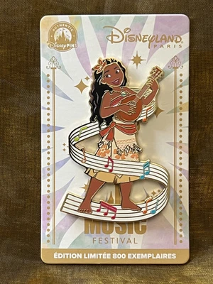DISNEYLAND PARIS MUSIC FESTIVAL MOANA DMF LIMITED EDITION 800 PIN - Image 1 of 3