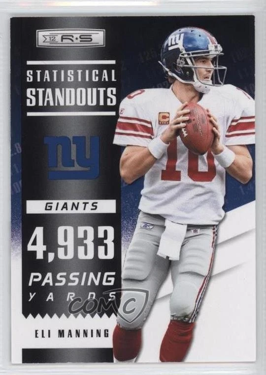 2012 Panini Rookies & Stars Statistical Standouts Black /100 Eli Manning #4 - Image 1 of 2
