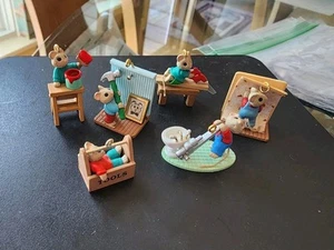 Hallmark Miniatura Pequeños Mejoradores para el Hogar 6 Pequeños Ratones Juego de Adornos 1997; Sin Caja - Imagen 1 de 3