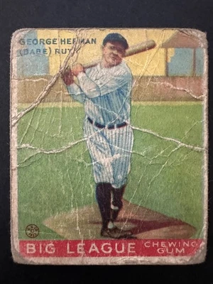 Tarjeta World Wide Gum 1933 Babe Ruth #80 Foto 1 de 4