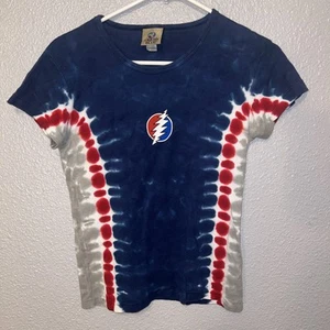 Liquid Blue Grateful Dead Graphic T-shirt Women L Multicolor Tie Dye USA - Picture 1 of 9