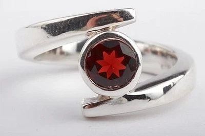 Granat Ring 925 Sterling Silber Grösse 54 Top . - Bild 1 von 4