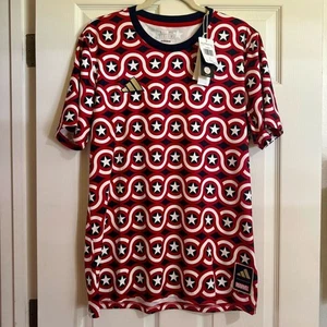 Camiseta de fútbol Adidas X MARVEL MLS Capitán América nueva talla L pre partido MLS - Imagen 1 de 12