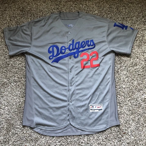 Majestic Authentic Clayton Kershaw Flex Base Los Angeles Dodgers Jersey Size 56 Cover