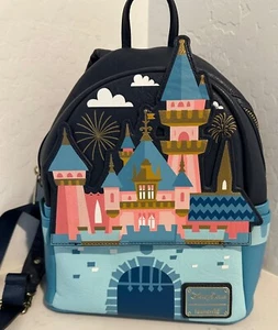 HTF Rare Loungefly Sleeping Beauty Castle Mini Backpack USED ONCE - Picture 1 of 15