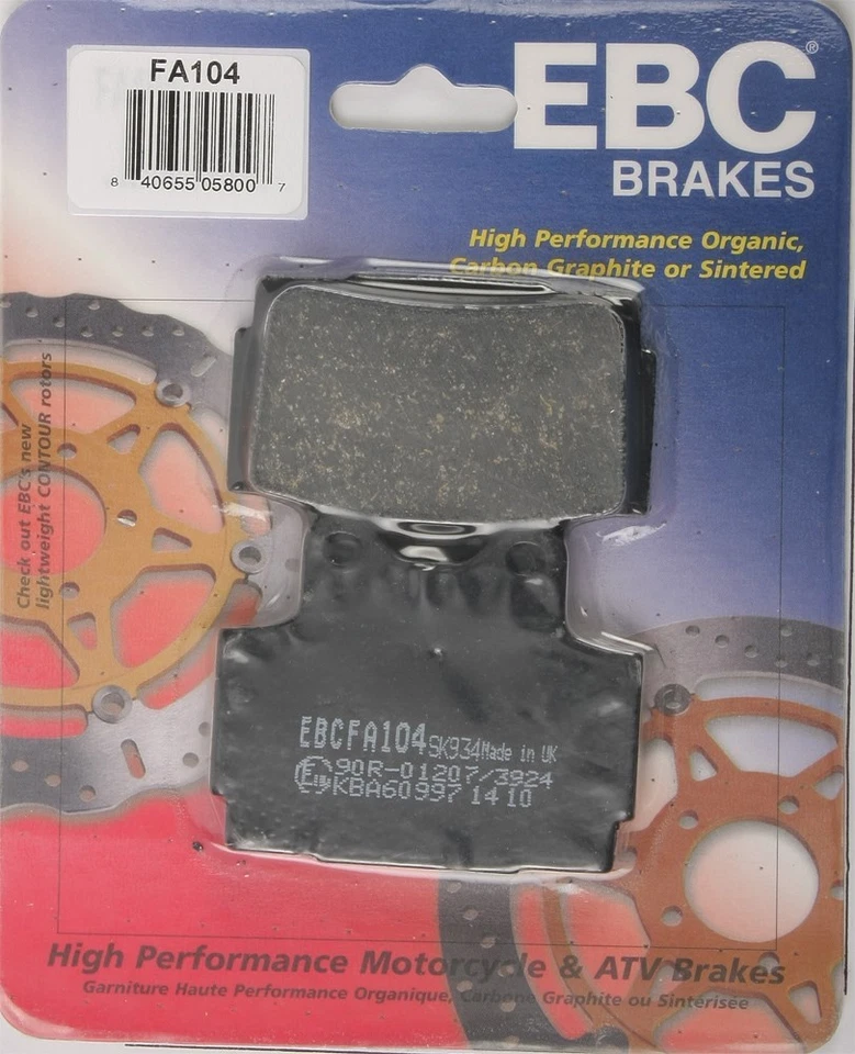 EBC - FA104 - Organic Brake Pads YAMAHA XJ 600 S Seca II 92-98  Rear  — 第 1/1 张图片