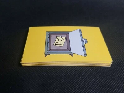 Monopoly The Simpsons Community Chest 16 Replacement Part Piece Cards Only NM ** - Image 1 of 2