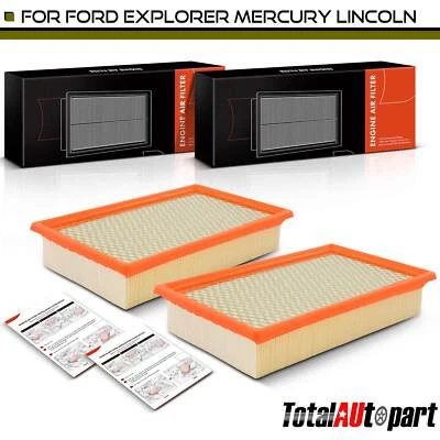2x Engine Air Filter for Ford Explorer Explorer Sport Lincoln Mountaineer Front - Image 1 of 4