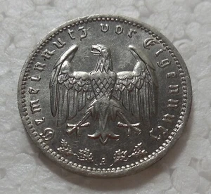 1935 A GERMANY 1 REICHSMARK COIN UNCIRCULATED - Picture 1 of 2