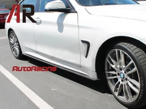 3D Style Carbon Fiber Side Skirts Lip Spoiler For BMW 2014+ 428i 435i M F33 - Picture 1 of 3