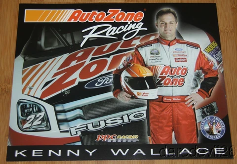 2006 Kenny Wallace Auto Zone Ford Fusion NASCAR Busch postcard Cover