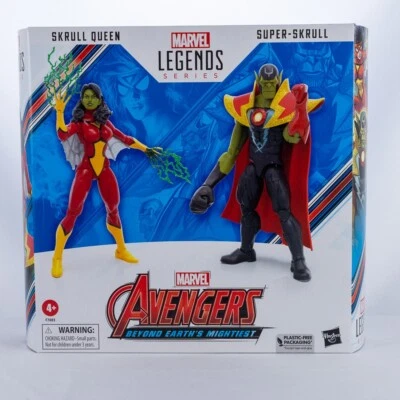Boneco Hasbro Marvel Legends Series Skrull Queen e Super-Skrull 6 polegadas pacote com 2 - Imagem 1 de 4