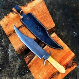 Maßgeschneiderte handgefertigte Kohlenstoffstahlklinge Juan Padilo Bowie Messer-Jagdmesser Camping - Bild 1 von 7
