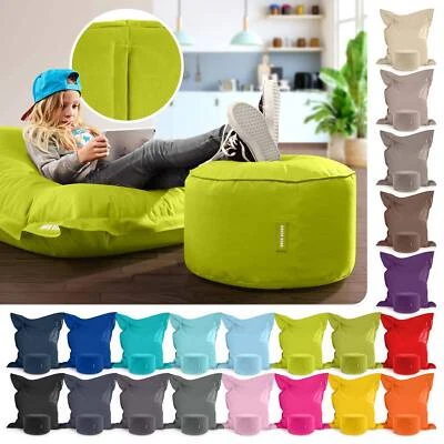 Riesensitzsack Set XXL Sitzsack Beanbag + Fußhocker Pouf mit Füllung EPS Perlen - Bild 1 von 4