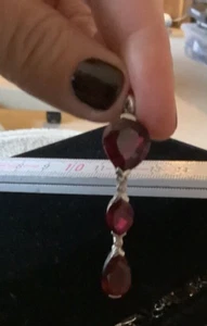 Original Thomas Sabo Anhänger Pendant Zirkonia rot rubin xxl Echt 925 Silber - Bild 1 von 3