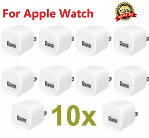 10x 1A USB Power Adapter AC Home Wall Charger US Plug FOR iPhone Apple Watch WHT - Picture 1 of 1