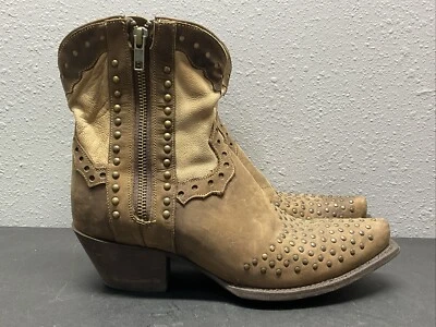 Botas vaqueras Dan Post para mujer 7,5 M con tachuelas Western Foto 1 de 4