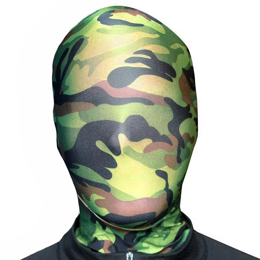 Tarnfarbene Maske / Camouflage Strumpfmaske Soldaten Halloween Karneval Kostüm - Bild 1 von 1