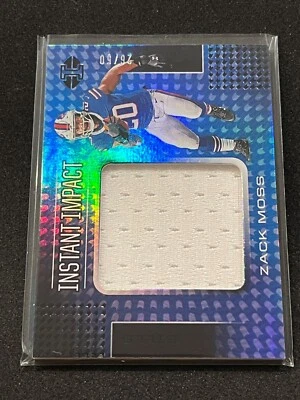 2020 Panini Illusions Football Zack Moss Rookie Instant Impact Black 26/50 #II26 - Image 1 of 2