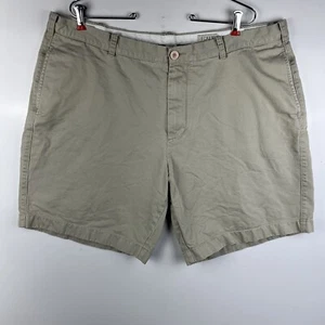 J Crew Shorts Mens 42 Beige Flat Front Chino Cotton 9" Inseam Preppy Casual - Picture 1 of 9