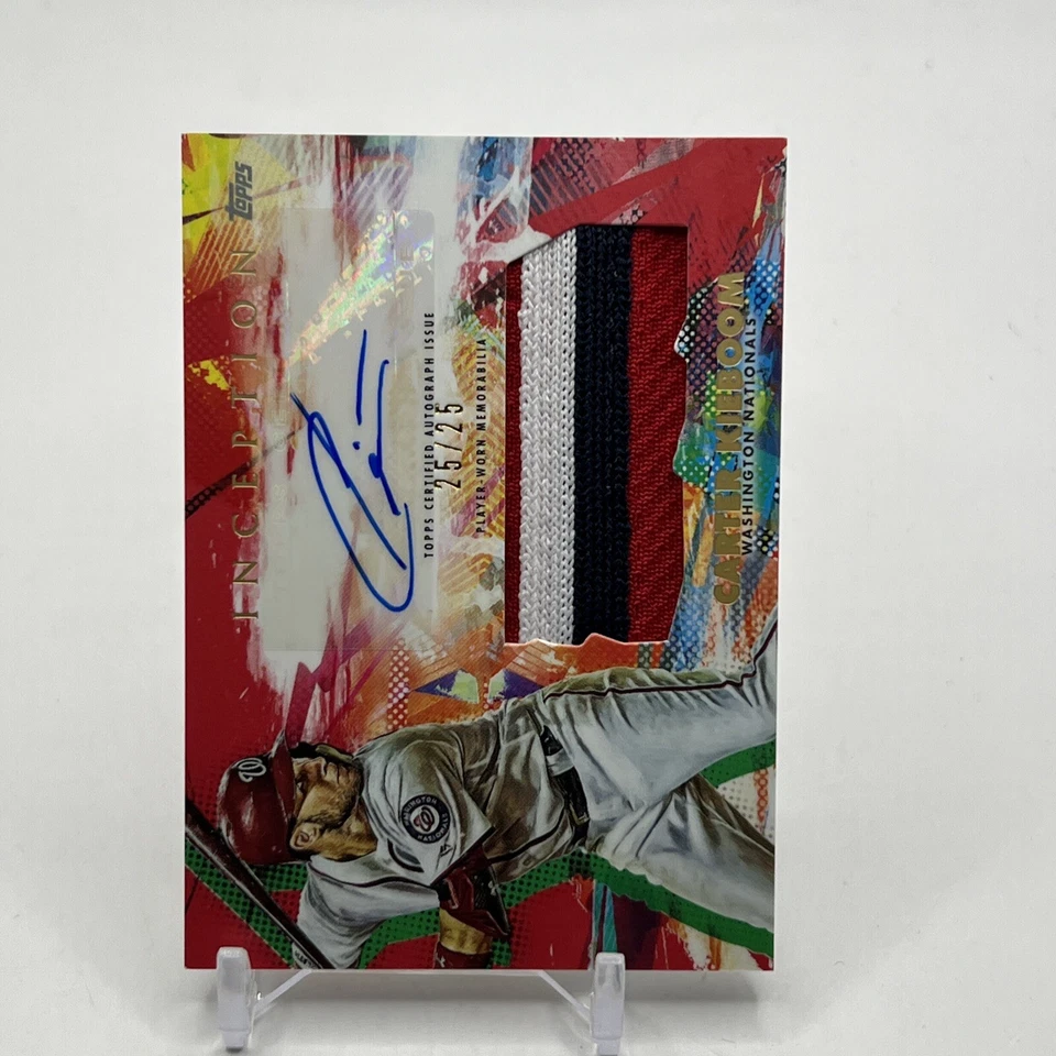 2020 Topps Inception RPA Red Carter Kieboom RC Rookie Patch Auto 25/25 Nationals - Image 1 of 2