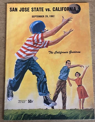 1962 CALIFORNIA BEARS FOOTBALL PROGRAM SAN JOSE STATE CRAIG MORTON MIKE EPSTEIN - Image 1 of 4