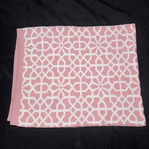 Dwell Studio Baby Blanket Knit Pink White Geometric Shapes Soft Target Lovey - Picture 1 of 3