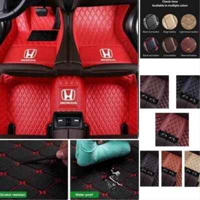 For Honda All Weather Car Floor Mats Liner Custom Carpet Waterproof Front & Rear - Изображение 1 из 4