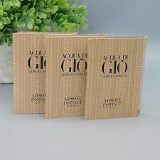 2x Giorgio Armani ACQUA Di Gio Absolu Instinct Eau De Parfum Sample 0.04oz Each