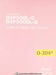 Okuma OSP500L-G, OSP5000L-G Alarm and Error List Manual - Picture 1 of 3