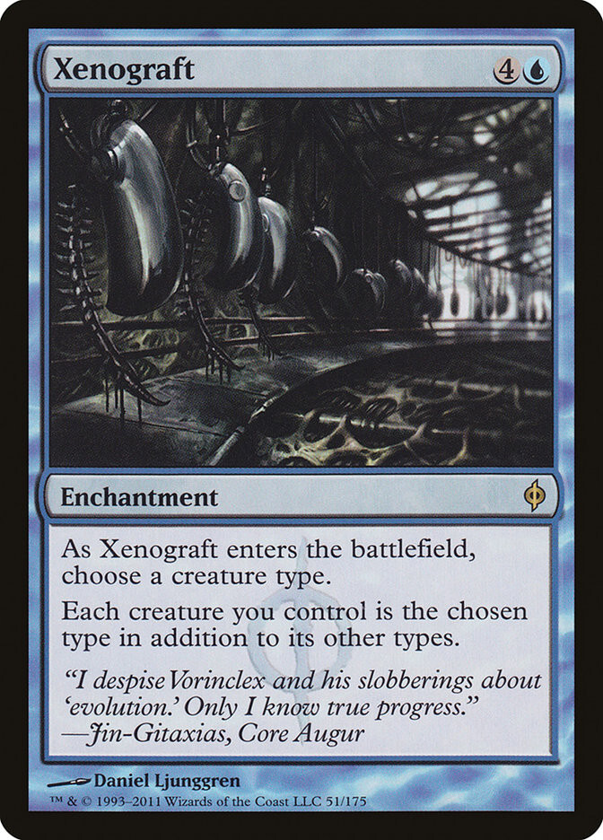 Xenograft 1x FOIL NPH MTG New Phyrexia Rare MINT blue Xenograft 1x FOIL NPH MTG New Phyrexia Rare MINT blue