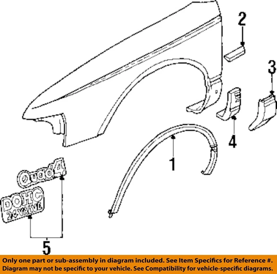 GM OEM 95-97 Cutlass Supreme Fender Exterior Trim-Wheel Opng Mldg 10191594 Foto 1 de 1
