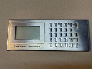 Vintage Canon Quartz Calendar QC-1 Calculator with leather case - NOT tested. - Picture 1 of 8