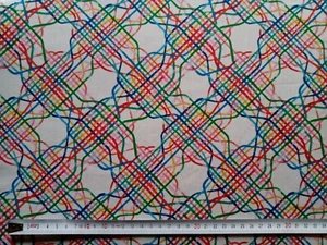 Remnant piece Organic London Lines A  Liberty Tana Lawn cotton approx 44 x 30 cm - Picture 1 of 3