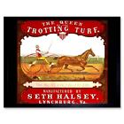 Advert Tobacco Tin Label Seth Halsey Horse Trap Lynchburg Usa Framed Art Print