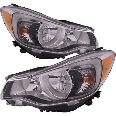 Headlight Halogen CAPA Left And Right Set For 16-17 Subaru Crosstrek / 16 Hybrid Foto 1 de 4
