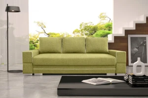 Schlafsofa Klappcouch 3-Sitzer Schlaffunktion + Bettkasten Couch Sofa Klappsofa - Bild 1 von 12