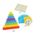 Montessori Magic Block Puzzle Toy Spatial Logical Thinking Training Game Rainbow