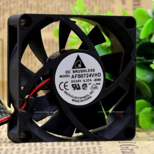 DELTA  AFB0724VHD 24V 0.27A 7CM 7020 Double Ball Inverter Industrial Cooling Fan - Picture 1 of 5