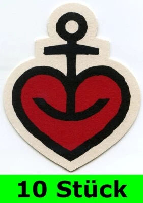 10 Stück Bierdeckel ASTRA Herzanker Bavaria St. Pauli Brauerei Hamburg für Bar