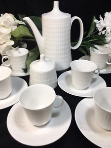 (14 Piece) Hutschenreuther Lorenz 'Etude' COFFEE SET - Mint! - Picture 1 of 12